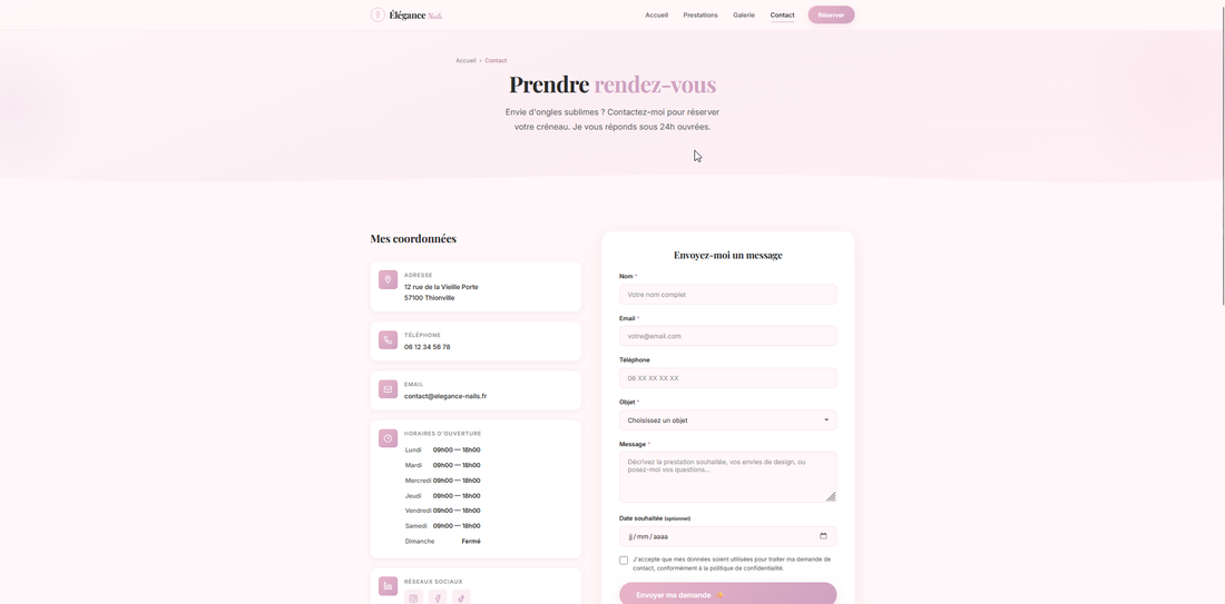 Prothésiste Ongulaire - Contact