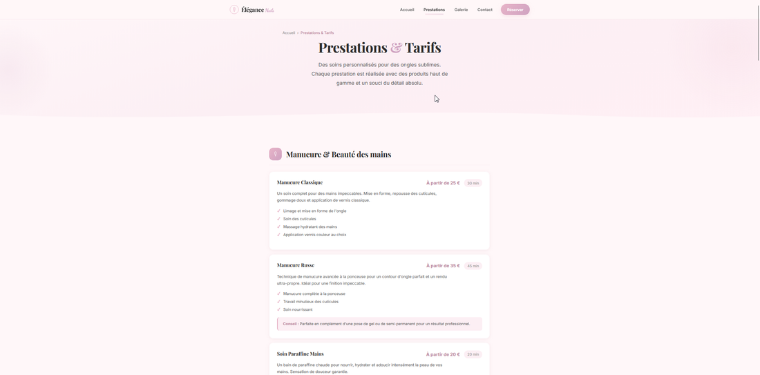 Prothésiste Ongulaire - Services